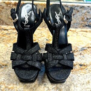 YSL tribute platform sandals